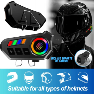 Wireless Bluetooth 5.4 Helmet Headset Hands-Free Call Motorcycle Earphone Waterproof MP3 Music Player Speaker Kit for Moto