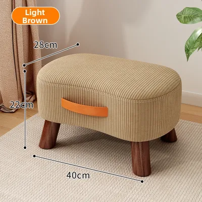 Modern Minimalist Home Use Low Stool Sofa Footrest Seat Change Shoes Soap Stool Soft Padded Small Chair Compact Footstool