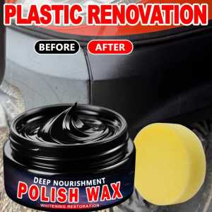 Car Plastic Restorer Crystal Clear Auto Interior Leather & Panel Renewal Wax Coating Agent Back To Black Gloss Car Wax Polish