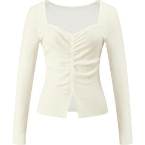 TAMMY TANGS | Slimming White Long Sleeve Knit Sweater