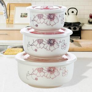 DONGZHIHUI | Microwave Safe Ceramic Bowl Set with Lid