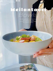 Extra Large Ceramic Soup Bowl Restaurant Style Szechuan Beef Pickled Fish Soup Bowl Dining Utensils round Shape Dishwasher Safe