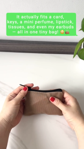 Small Zipper Pouch Compact Coin Purse Zip Storage Pouch Canvas Organizer Bag