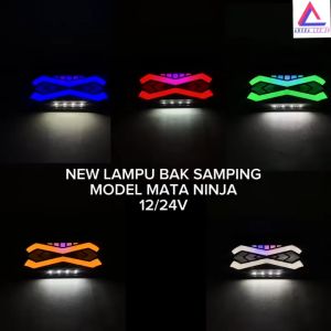 12V/24V LAMPU BAK SAMPING MATA NINJA 2 MODE RUNNING UNIVERSAL MOTOR MOBIL BIS TRUK