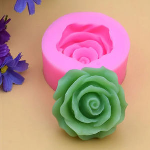 แม่พิมพ์ซิลิโคนสำหรับอบเค้ก3D ดอกไม้ช็อคโกแลตแม่พิมพ์เทียนดอกไม้ขนาด5.8ซม. ทำด้วยมือสบู่ปูนปลาสเตอร์สำหรับงานฝีมือ