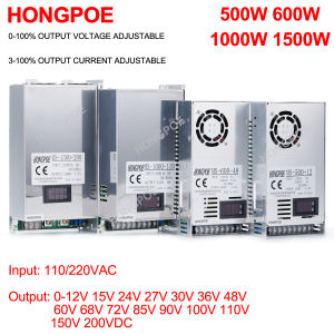500W 600W 1000W 1500W Digital Display Power supply 0-60V 72V 85V 90V 100V 110V 150V 200V Adjustable output Industrial LED SMPS