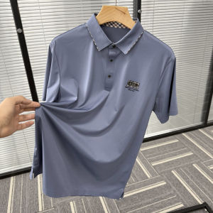 Smooth Cool Design Mens Short Sleeve Polo Shirt Summer Style Flip Collar Fashionable Business Casual Standard Fit Youthwear