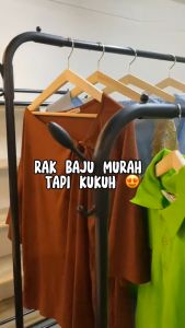 ⚡️LIKE BUG⚡️ROSARIO Double Pole With Wheel (Lockable) Metal Laundry Rack | Single | Double Pole Clothes Hanging Rack | Hanging Organizer | clothes hanging rack | Mulig Rack | Rak Baju |