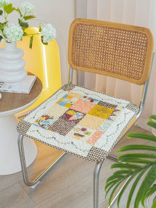 Pure Cotton Office Chair Pad Simple Modern Home Dining Chair Pad Anti-Slip Student Bench Seat Cushion Comfortable Desk Chair Padded Seat