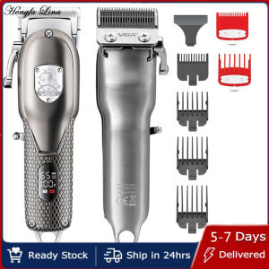 Kim loại toàn bộ thợ cắt tóc pin lithium tóc Clipper chuyên nghiệp Tông đơ cắt tóc cho nam râu điện máy cắt tóc có thể sạc lại