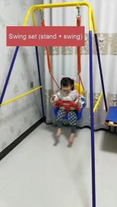 Swing set for kids indoor home outdoor courtyard young children baby baby hanging chair child cradle single pole swing with bracket