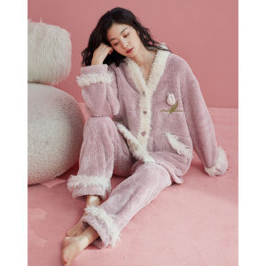Warm Plush Fleece Pajama Set