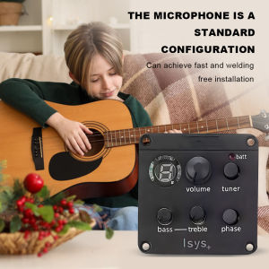 Acoustic Guitar Pickup Mic Blend Preamp Piezo Pickup Classic Acoustic Guitar EQ Tuner Piezo Pickup for Fishman ISYS+ Accessories