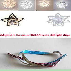IRALAN Driver and LED Light Strips Lotus Fan Light Petal Fan Light Remote Control Power Dimming Lighting Transformer Kit 85-265V