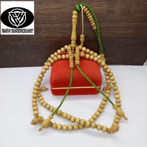Tasbih tijani kayu kemuning gading model bulat