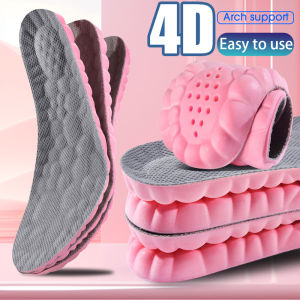 แผ่นรองเข่าสำหรับผู้หญิงและผู้ชายพื้นในรองเท้ากีฬามีความหนาที่กันกระแทกระงับกลิ่นระบายอากาศได้พื้นในรองเท้ากีฬานุ่ม4D