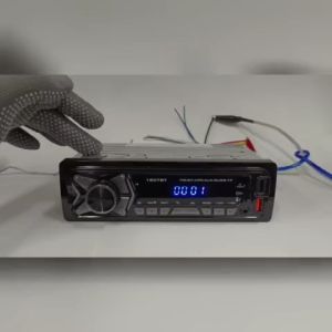 2-USB Port Car Bluetooth AUX FM MP3 Radio Player with Remote Control USB Charging