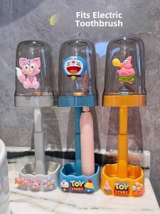 Cartoon Toothbrush Cup for Children Boys And Girls Dental Care Storage Electric Toothbrush Holder Creative Trendy Design Plastic