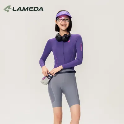 Lameda Phụ Nữ áo đi xe đạp dài tay Upf50 + nhanh khô Thoáng Khí Đường đi xe đạp Top ôm vừa