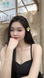 Lắc Tay Trang Sức Bạc 925 ADJ Hoa Bốn Cánh Kiêu Sa Phụ Kiện Trang Sức Cao Cấp SL134253AD