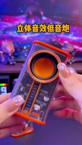 K07 Single Wireless Bluetooth 5.0 Speaker 5w Rhythm Breathing Light 3D Audio System Stereo Portable BYZ 600mAh Rainbow Light Transparent Bluetooth Speaker Pembesar Suara 机甲小钢炮 3D Surround 1pc/set