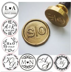 Custom Wax Seal Stamps with Your Own Logo Design & Different Stamp Head Sizes