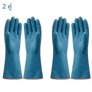 2/4 คู่ถุงมือกันน้ำขนแกะหนาถุงมือทำความสะอาดในครัวเรือนห้องน้ำห้องครัวมือถุงมือป้องกันเครื่องมือทำความสะอาด