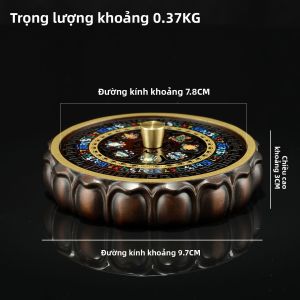 ZANGCUN | Bình Đốt Hương Đồng Mạ Màu Phong Cách Tây Tạng