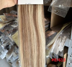 ZZHAIR 100% Brazilian Human Remy Hair Extensions 16"-24" Clips-in 2pcs Set 100g-120g Two Pieces 2x10cm Natural Straight