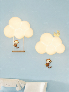 FANCY LAMP CLUB | Childroom Bedside Wall Lamp Eye Protection Cartoon Design