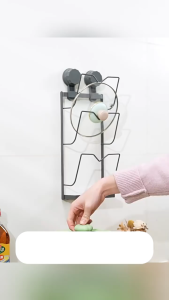 Multifunctional Wall-Mounted Dish Rack with Suction Cup for Kitchen Pot Lids and Cutting Boards