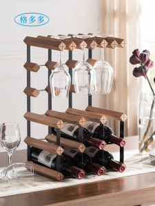 Simple Home Use Real Wood Wine Glass Rack Display Stand High Foot Cup Hanging Wine Rack Grape Wine Stand Sammler Wood