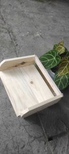 rak wifi rak STB (set top box) tatakan pajangan ambalan kayu tempel
