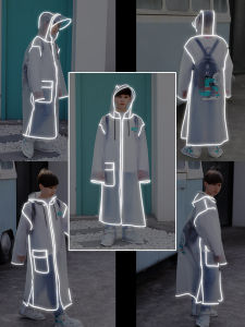 SLVGOODS | Reflective School Childrens Raincoat with Backpack Support