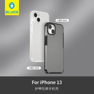 Blueo Armor Anti-Fall Protection Case for iPhone 15 pro Max Frosted Gorilla Shell Soft Edge Full Cover Business Style Silicone