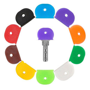 Colored Soft Silicone Key Caps Hollow Rubber Key Cover Elastic Key Identifiers Covers Key Protector Silencer Key Topper Markers