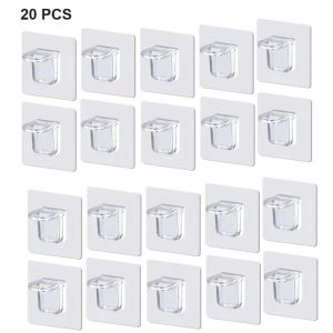 4/10/20Pcs Bracket Adhesive Hook Wardrobe Cabinet Partition Fixed Hook Household Kitchen Strong Bracket Hooks