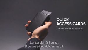 Premium Automatic Pop Up Wallet Card Holder Minimalist Design Aluminum Metal | RFID Protected | Magnet Closure