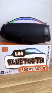 Loa Bluetooth Boombox 4 Bass Mạnh Âm Thanh Lớn Cực Đỉnh Bluetooth 5.2 Thế Hệ Mới Thiết Kế Cực Đẹp Dễ Sử Dụng