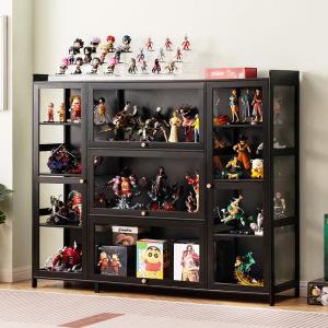Modern Simple Living Room Display Cabinet Toy Figure Storage Box Office Supplies Stand Anti-dust Easy-to-Assemble Floor Model