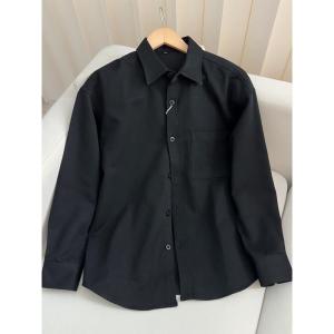 Áo Sơ Mi Nam Dài Tay Màu Kaki Cotton Nguyên Chất Áo Khoác Ngoài Phong Cách Lười Biếng Mặc Cặp Đôi Thời Trang Xuân Thu Áo Sơ Mi Nam