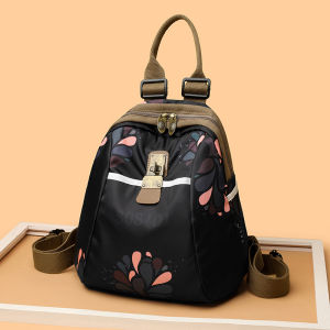 Casual Oxford Cloth Backpack 2025 New Style Multi-use Commuter Travel Trendy Tourist Ladies Double-shoulder Bag Soft Zipper Closure