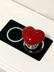 Ceramic Toilet Flush Button Cute Heart Shaped Bathroom Decorative Switch Sticker Creative Bathroom Accessories Water Tank Lever