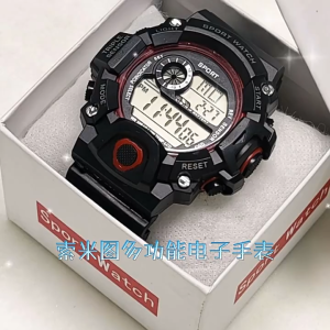 VINTLOOK นาฬิกาดิจิตอล LED แฟชั่นสายซิลิโคนผู้ชายและผู้หญิงนาฬิกาอิเล็กทรอนิกส์คู่สไตล์ย้อนยุคนาฬิกา ผู้หญิง