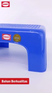 SHINPO Bangku Plastik Sedang 27 x 20 CM Bangku Segi Mundo Squat Bench Bangku Jongkok SPO-SIP-178 Varian Warna