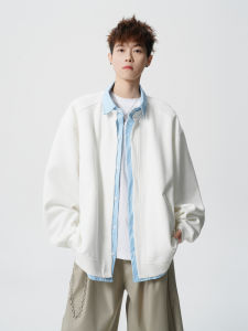 WUKONGYOUHUO | Striped Layered Design Long Sleeve Shirt Men Loose Fit Casual