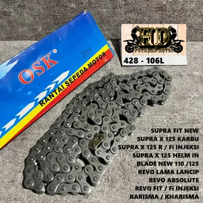 RANTAI MOTOR RANTE GIR 428 - 106 SUPRA FIT NEW - SUPRA X 125 - REVO FI - REVO ABSOLUTE - BLADE - KARISMA