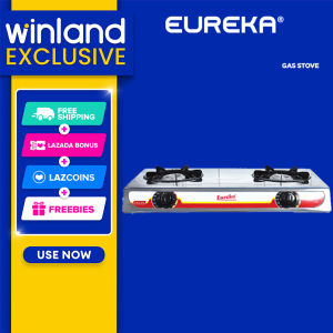 Eureka by Winland Stainless Steel Body Double Burner Single Jet System Gas Stove EGS-DB