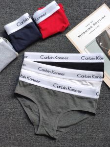 Trendy Pure Cotton Sports Briefs for Women mid Waist Antibacterial Breathable Neutral Boxer Briefs Comfortable Underwear