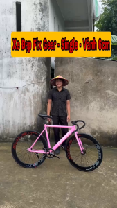 Xe Đạp Thể Thao Fix Và Single Tsunami Snm100 Bản Khung Thép Vành 6 Phân Đủ Màu Kèm Phanh Tay - Dây Strap - Đồ Lắp